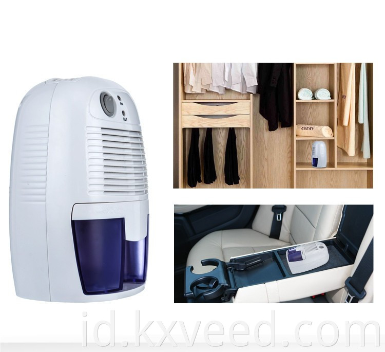 Mini Dehumidifier Mengeringkan Dehumidifier Rumah Dengan Tangki Air 500ml